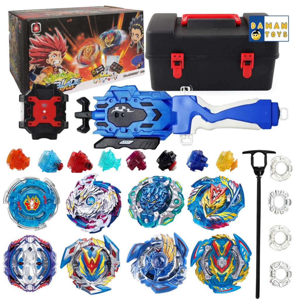 Gasing Beyblade Portable Box 8 In 1 Gasing Set