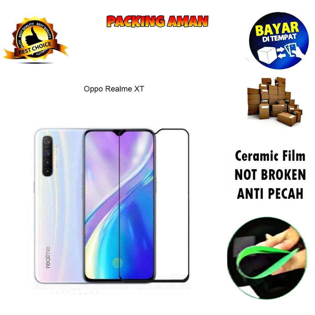 Tempered Glass Realme XT FULL COVER FULL SCREEN Ceramic Film Anti Gores