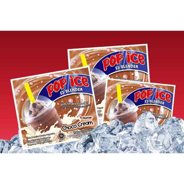 @10pcs Pop Ice Aneka Rasa Minuman Es Blender 25gr Murah ChocoCream CoklatKrim @1renceng