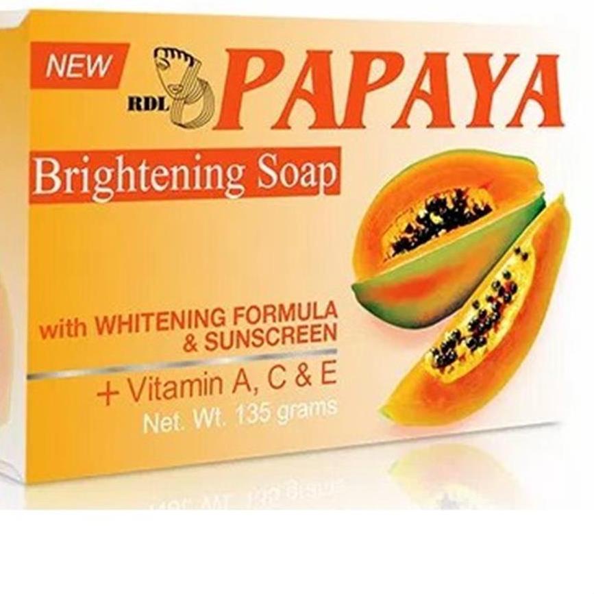 【Penjualan Terbaik】 SABUN PEPAYA RDL / PAPAYA RDL SOAP 135 GRAM / 90 GR ORIGINAL BPOM termurah se in