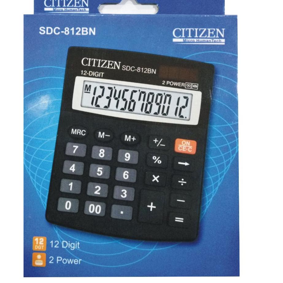 

Kalkulator Citizen SDC-812BN 12 Digit / 2 Power / Kalkulator CT 812BN ✓