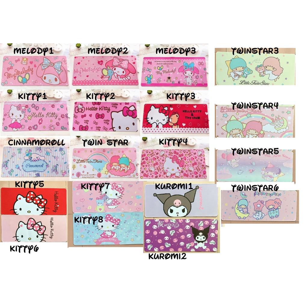 Mousepad Alas keyboard komputer Hello Kitty My Melody Doraemon Snoopy kuromi cinamoroll pompurin mouse pad part 2