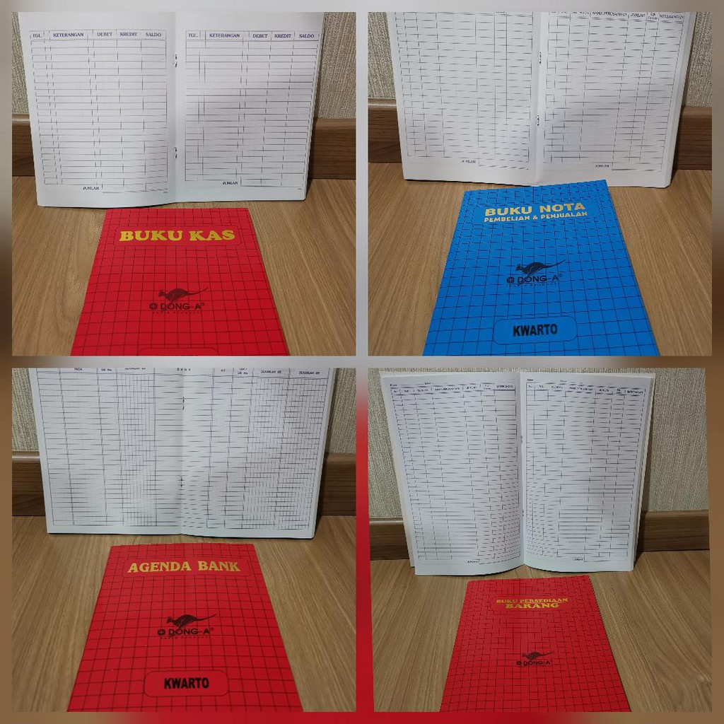 

BUKU KAS / BUKU NOTA / BUKU PERSEDIAAN BARANG / AGENDA BANK KWARTO