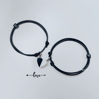 GELANG MAGNET LOVE COUPLE INISIAL ( HARGA 1 PASANG/ ISI 2 GELANG