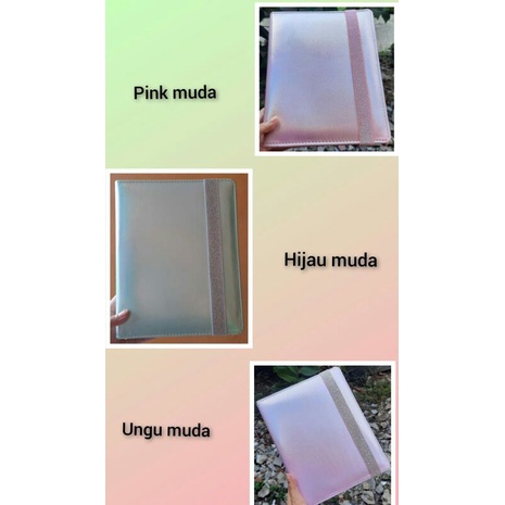 

binder pastel hologram ukuran A5 (20ring) B5 (26ring)
