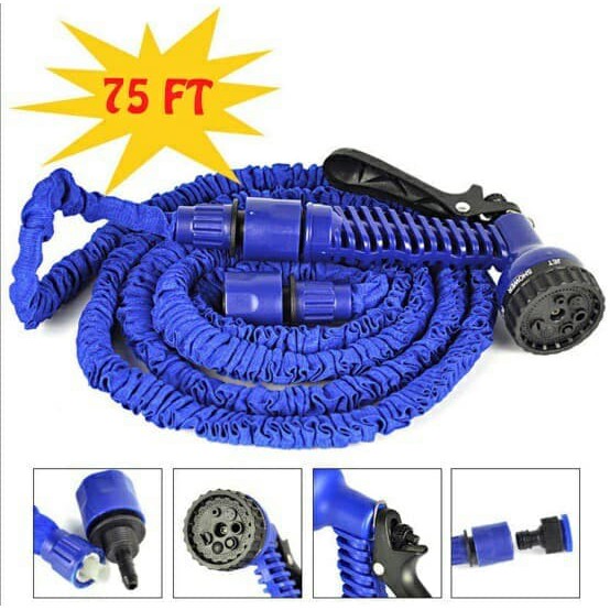 Magic Hose 22,5M 75Ft Selang + Kepala Cuci Mobil Motor Melar Elastis