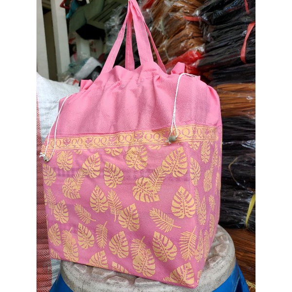 Tas Serut DAUN baby pink uk.22x22