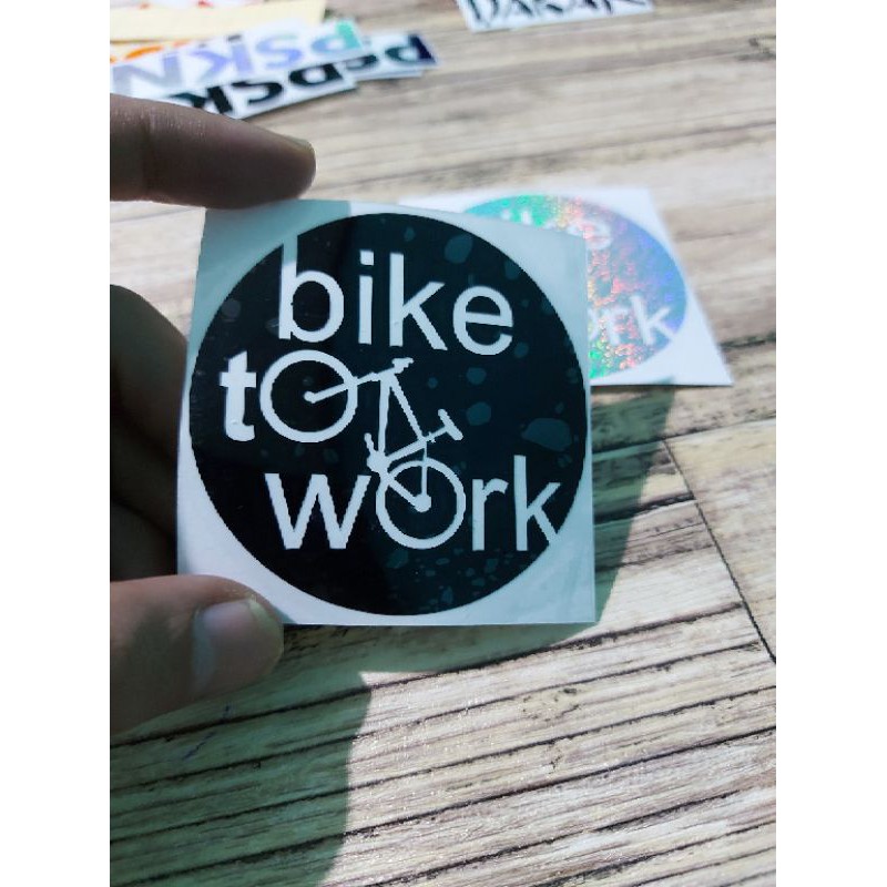 STICKER BIKE TO WORK CUTTING