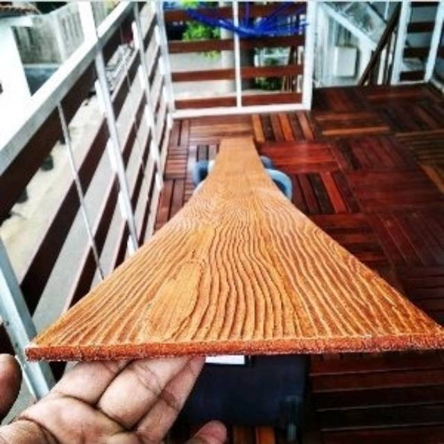  Papan  Pagar GRC  Motif Kayu Wood Plank Lis Plank 20x150 cm 