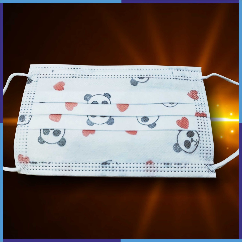 Masker Anak 3ply Lucu Motif Kids Cute Mask Earloop Disposable 10pcs