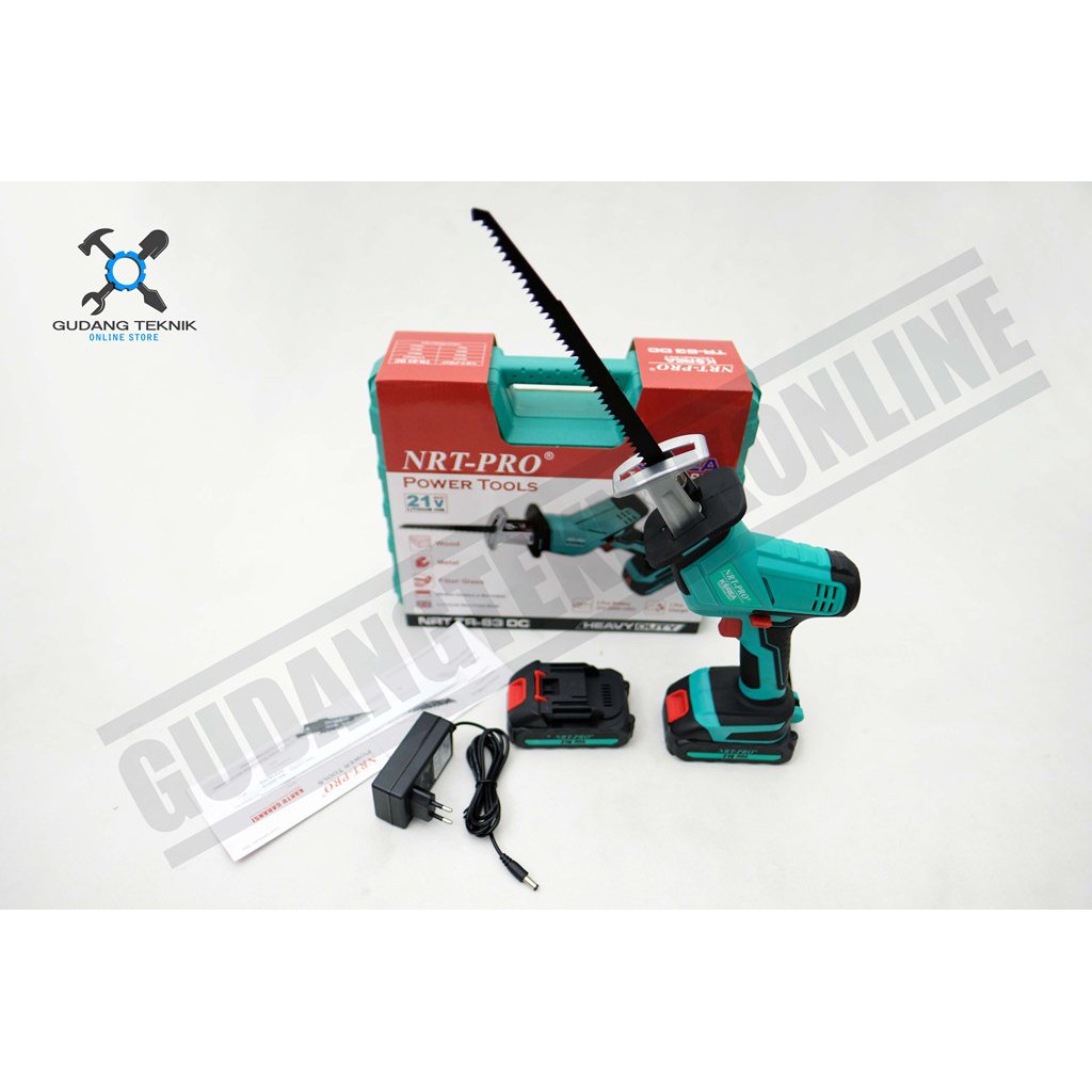 NRT TR 83 DC / Gergaji Cordless Recipro Saw NRT PRO TR83DC Mesin Gergaji Jigsaw Baterai NRT TR 83DC