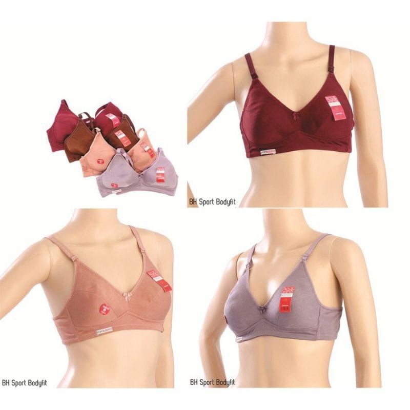 Termurah - Bodyfit Bra Wanita/Sport Bra/Bh Bodifit Tanpa Kawat Size 34-42 Bahan Premium Harga Murah