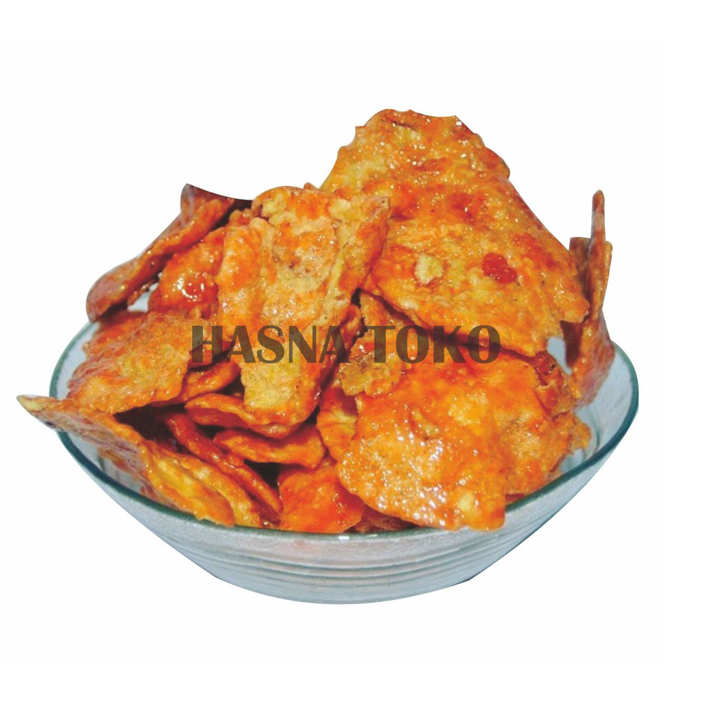 

Emping belinjo melinjo pedas manis 1kg
