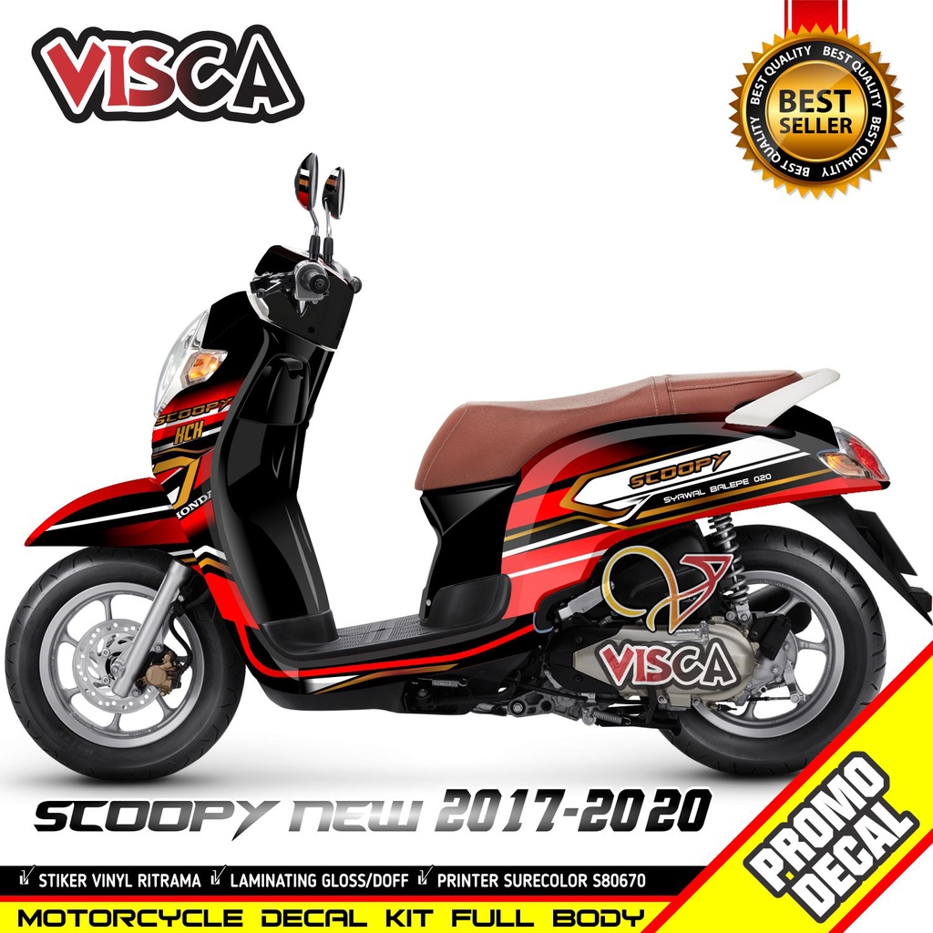 Decal Scoopy Full Body Stiker Scoopy 2017-2020 Stiker Scoopy Full Body Decal Scoopy New Racing Desig