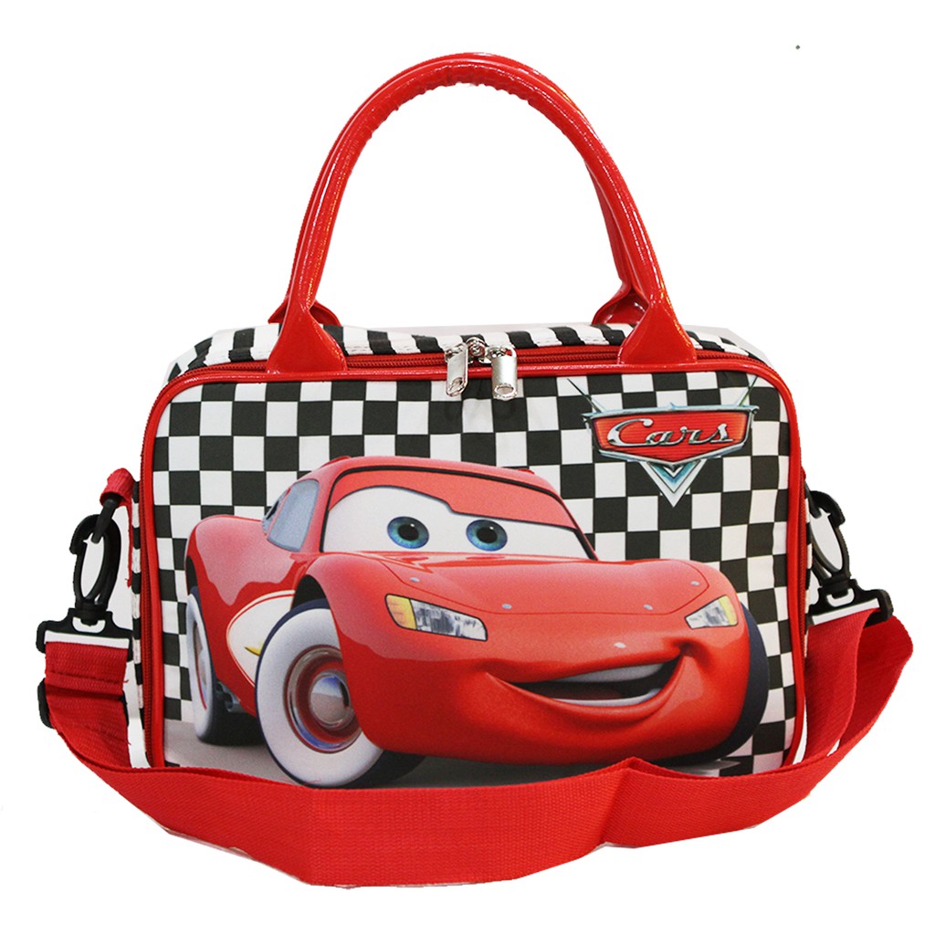 Travel Bag Mini Mobil Merah Bahan Kanvas ada Tali Selempang - Red