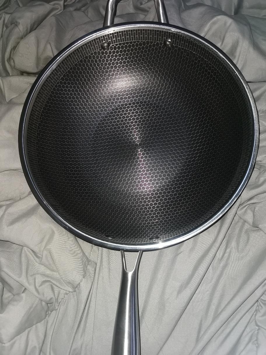 Pamosroom Wajan Kuali Honeycomb Stainless 32cm Anti Lengket Induksi Hybrid Non Stick Pfoa Free