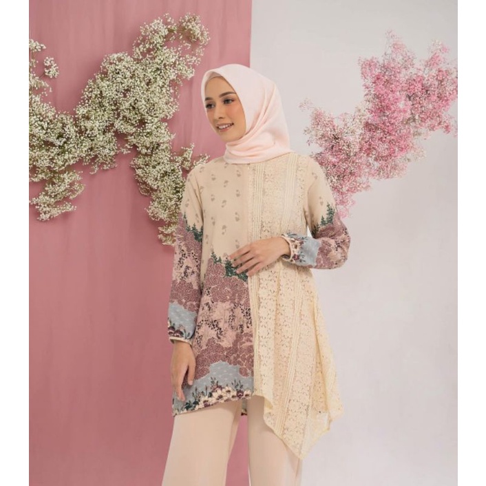 [PRELOVED] Geulis Maison JENNA CREAM size L tunik by geulis.id