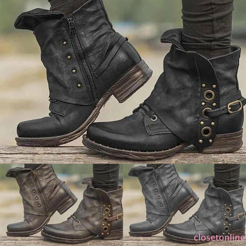 flat biker boots women's