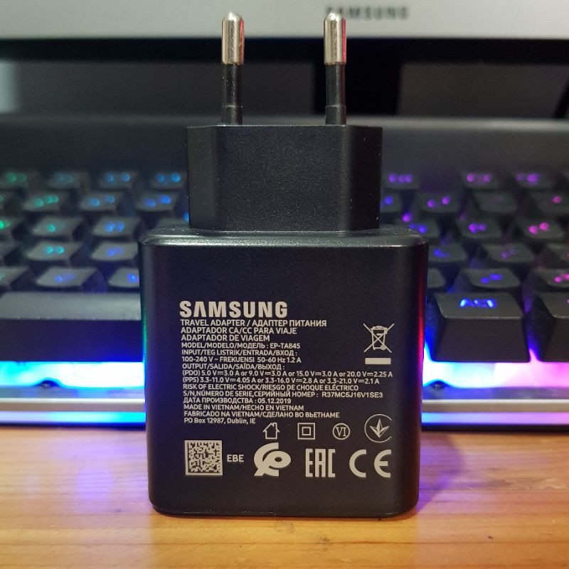 Charger Samsung Note 10 10+ Note 20 20 Ultra S21 S21+ S21 Ultra ORIGINAL DISTRIBUTOR 100% 45 WATT