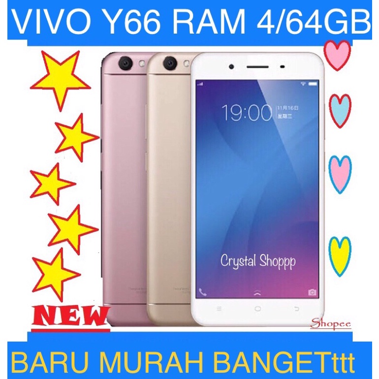 Hp VIVO Y66 ORi RAM 4/64GB [Dual Sim Li-Po 4100mAh+Layar 5,5inci+12MP] BARU FULSET GARANSI 1TAHUN