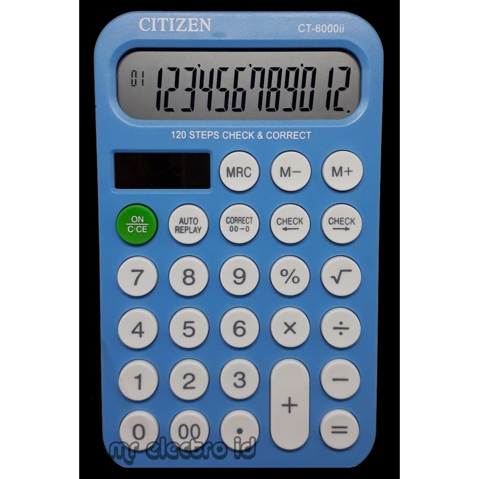 

KALKULATOR CITIZEN CT 6000 II - 12 DIGIT - CHECK AND CORRECT - LAYAR BESAR - KALKULATOR MEJA DAGANG
