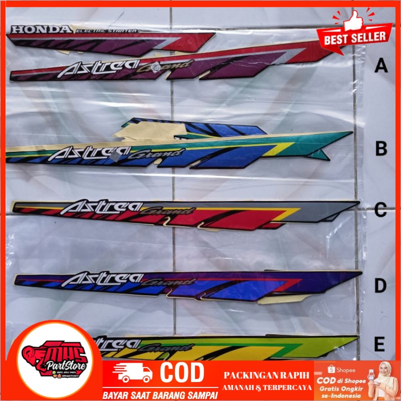 (COD) Striping Grand 1993 Standart | stiker bodi motor astrea grand bulus 93 TERPERCAYA