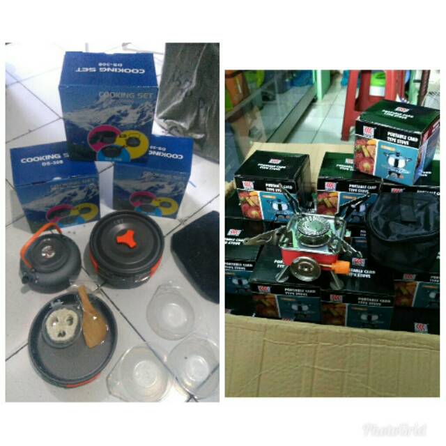 paket cooking set ds 308 dan kompor kotak