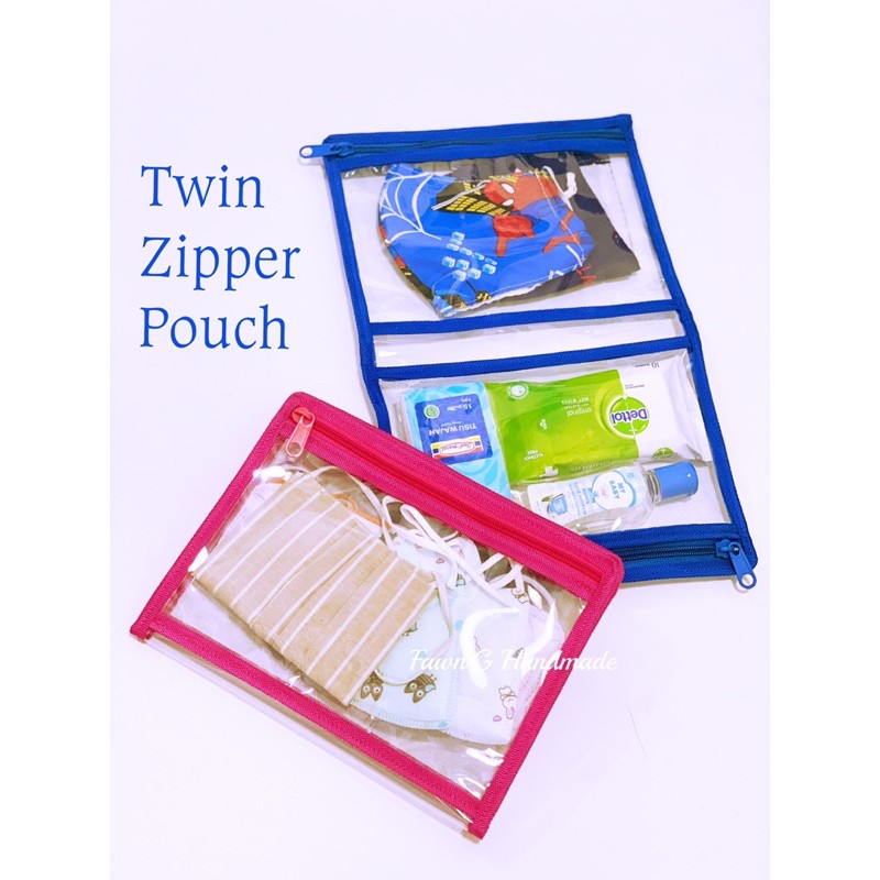 Fawn’G Handmade - Twin zipper Pouch Mika / New Normal POUCH double Zipper