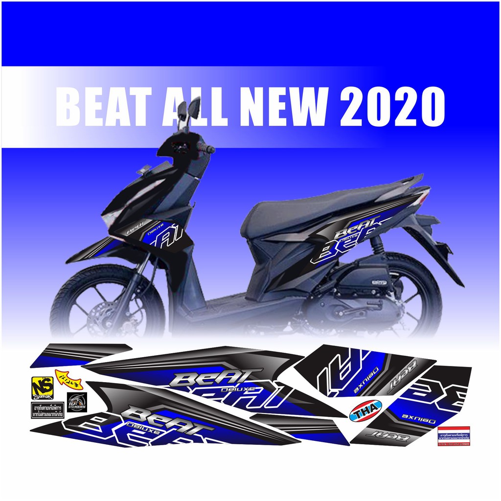 STICKER STRIPING VARIASI LIS VARIASI BEAT DELUXE 2020 / BEAT DELUXE 01 BIRU