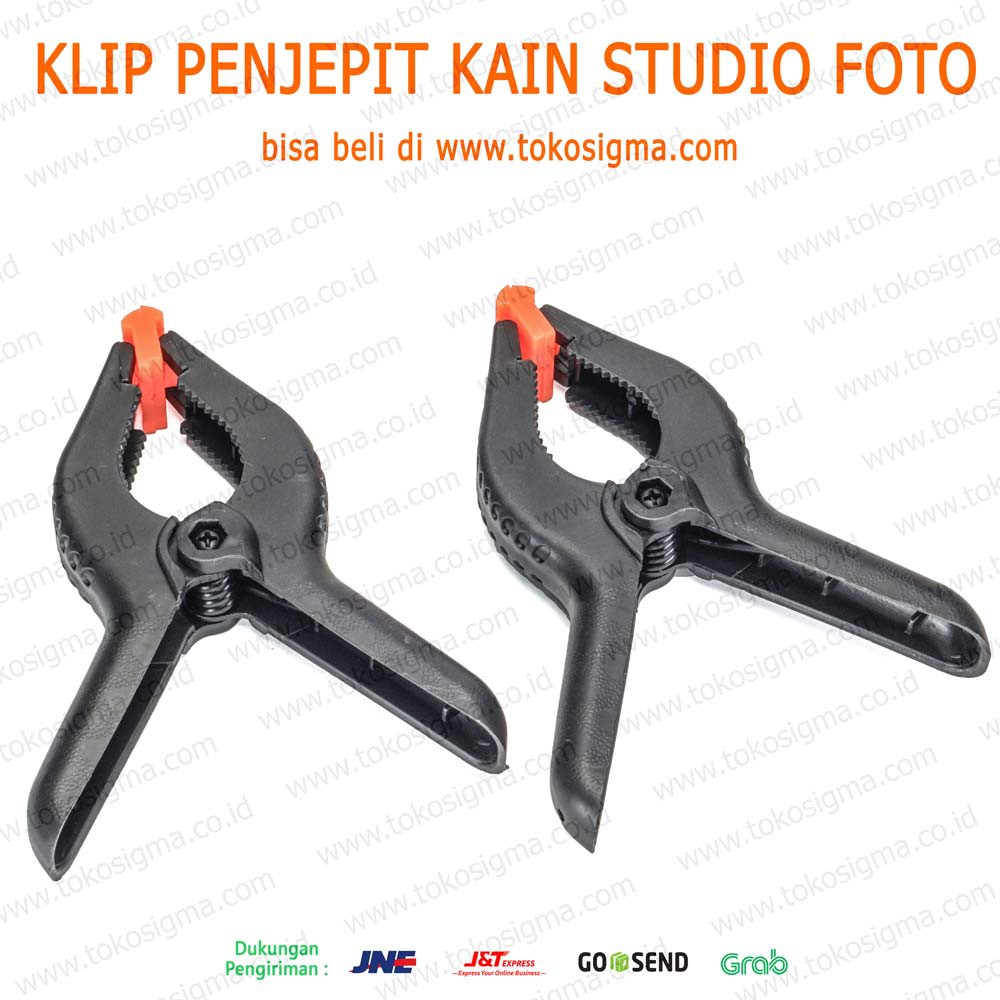 2 pcs Klip Penjepit Kain Studio Foto - Clamp Clip backdrop background Photo Studio 15 cm