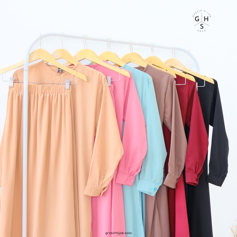(MSB) ONE SET BUTTERA FLARE SKIRT DAILY BUSUI ROK SET WOLFIS
