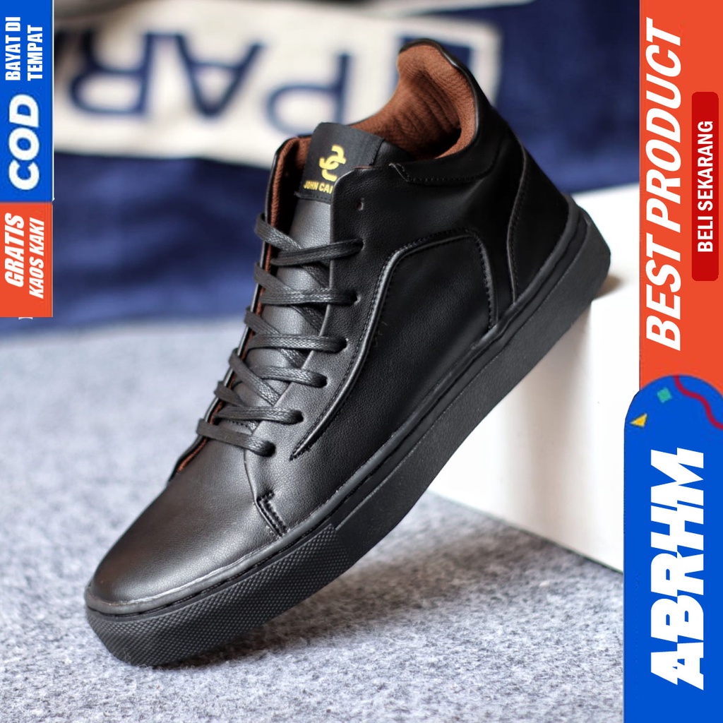 ABRHM JOHN HIGHT Sepatu Kasual Sneakers Hitam