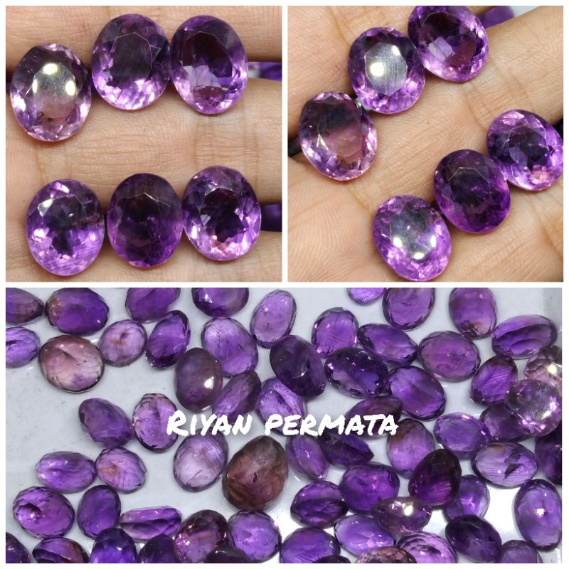 Natural batu kecubung ungu cutting