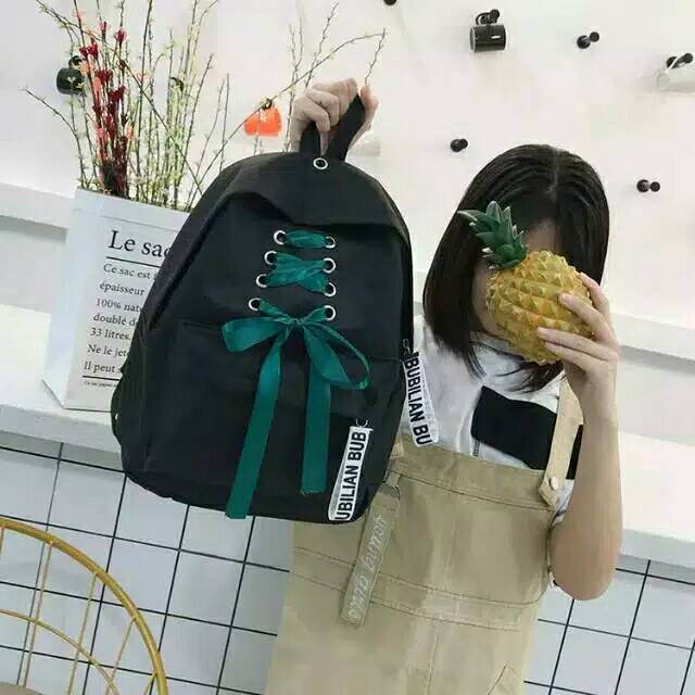 BACKPACK KOREA - Ransel style tali pita bibilung Ransel wanita BISA COD