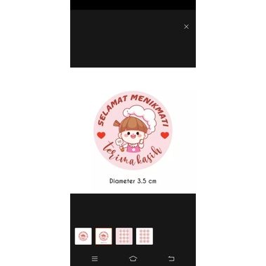 

10 pcs sticker makanan selamat menikmati di jual 10 pcs