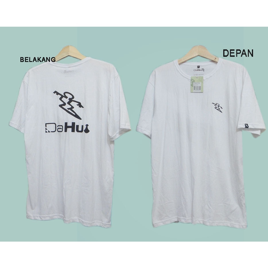 Kaos Surfing Premium Aloha Dahui Warna Putih Logo Depan Belakang
