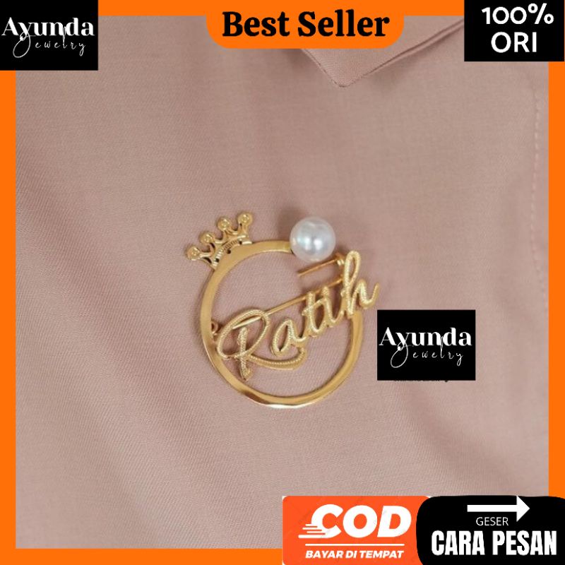 Bros Nama Custom Bros hijab Bros peniti Bros custom logo Bros Custom