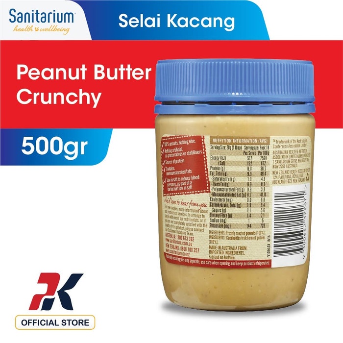 

SELAI- SANITARIUM PEANUT BUTTER CRUNCHY 500GR - SELAI KACANG -SELAI.