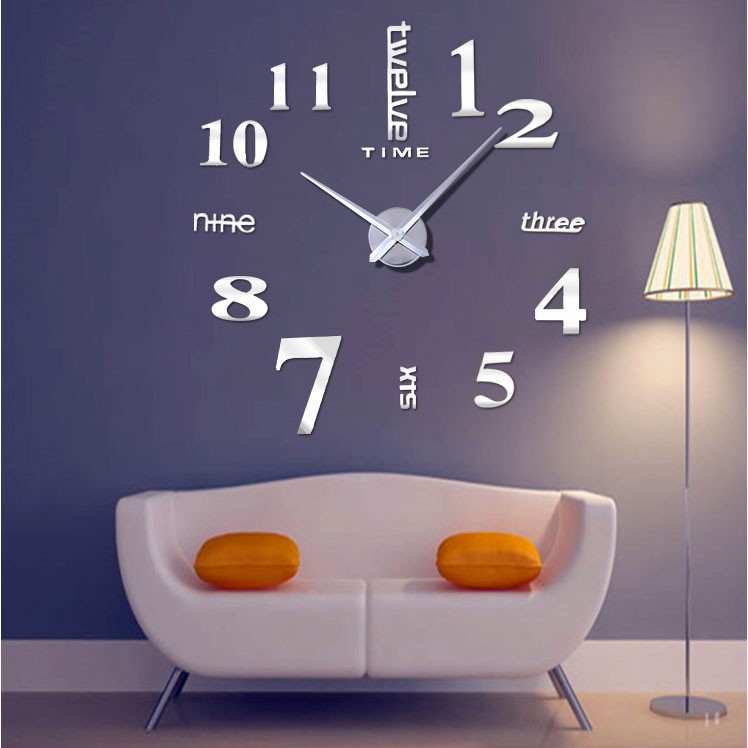 Taffware Jam Dinding Besar DIY Giant Wall Clock Quartz 80-130cm - SL