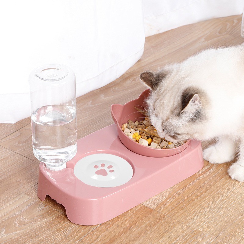 Dispenser Makan Minum Anti Tumpah Untuk Anjing Dan Kucing