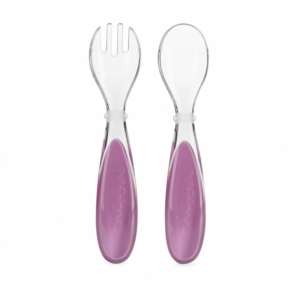 Nuby Toddler Feeding Utensils Spoon &amp; Fork