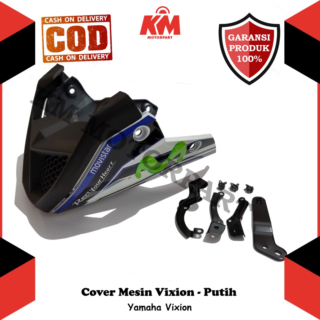 Cover Mesin Engine Old New NVL NVA Tutup Vixion Nemo Movistar Merah Hitam Putih Biru