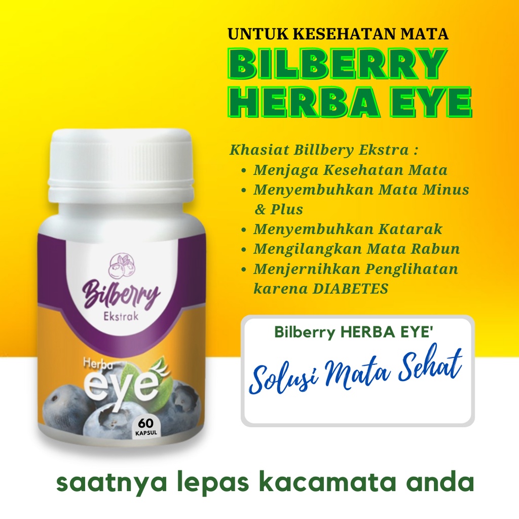 TERLARIS BILBERRY HERBA EYE - KAPSUL HERBAL VITAMIN DAN NUTRISI MATA ISI 60 KAPSUL ori