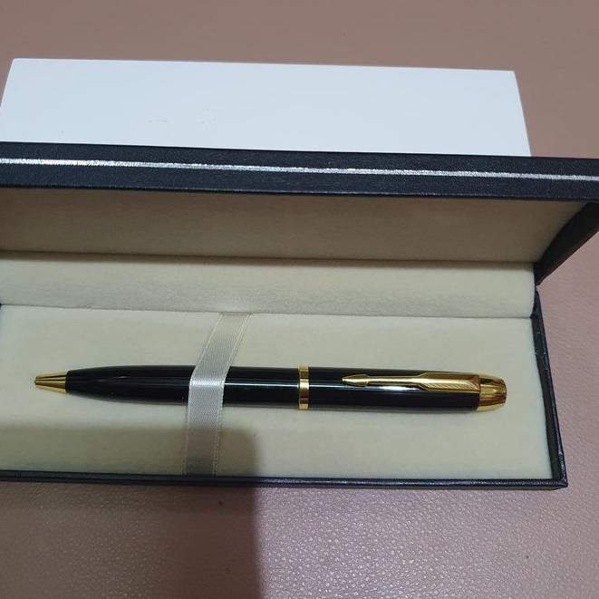 

★ Pulpen Parker Sonnet TW LQ Black GT Klip Emas Free Grafir Nama ➮