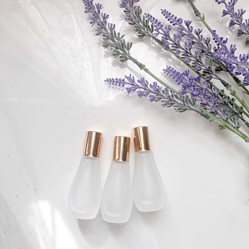 Botol Rollon Oval Kaca Clear Dan Doff Kemasan Botol Kaca Perfume Isi Ulang Minyak Wangi Aromatherapy