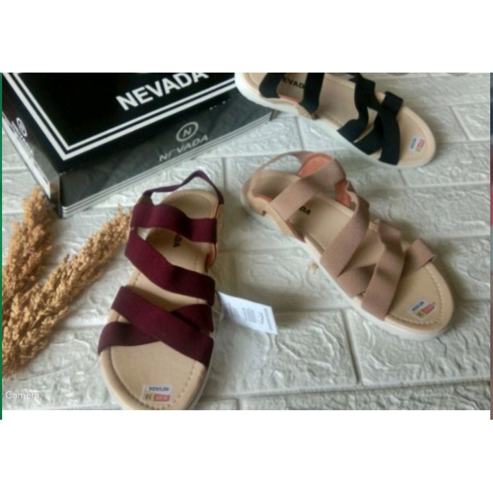 SEPATU SANDAL WANITA NEVADA | SENDAL WANITA TERBARU | SANDAL CEWEK MURAH SURABAYA