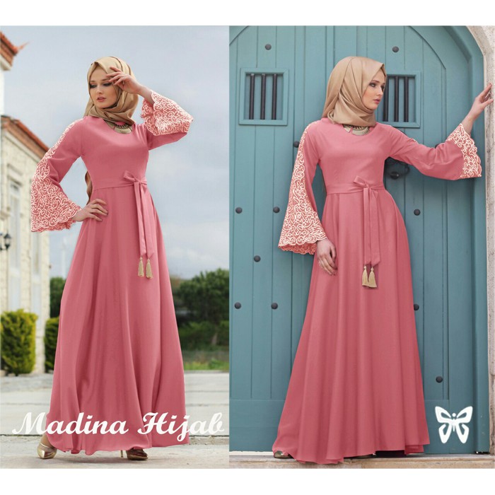 GAMIS SYARI ANNAJAH CAPUCCINO 900GR 110 140 ALLSIZE GAMIS SYARI BUSUI CADAR CREPE HQ POLOS MURAH I.
