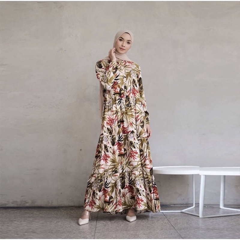 HOME DRESS COCONUT GAMIS RAMPEL SUSUN TIGA KATUN RAYON VISCOSE PREMIUM DASTER DEWASA PREMIUM