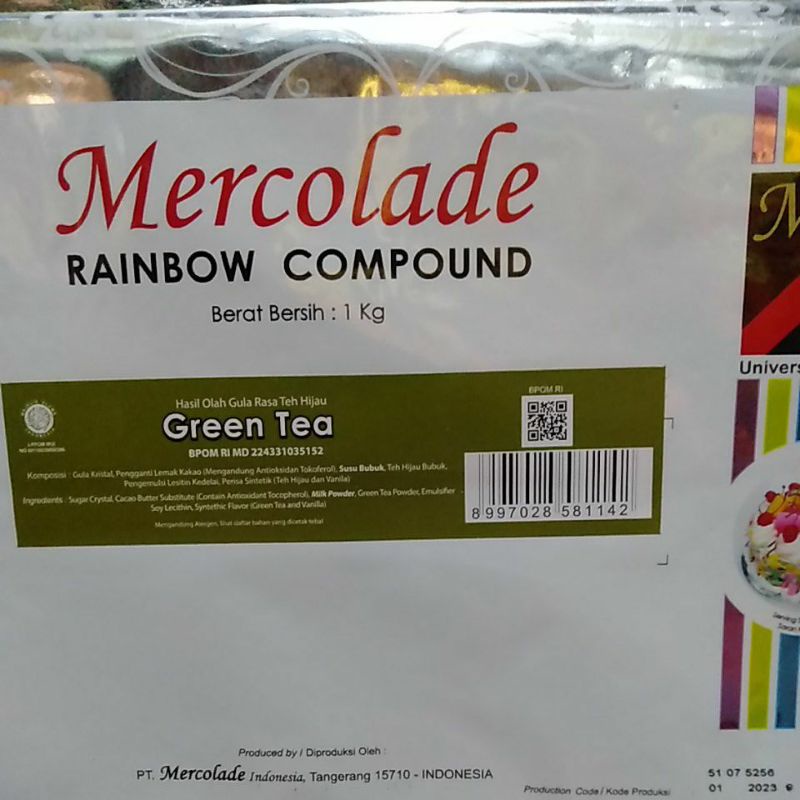 

2Xbtygneal Sakha Snack ) Mercolade Rainbow Greentea Potongan Cokelat Potong Rasa Green Tea