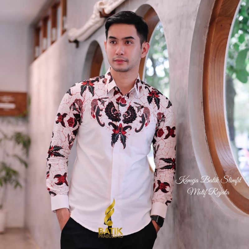 PRABUSENO KEMEJA BATIK PRIA LENGAN PANJANG BATIK PRIA PRABUSENO ATASAN BATIK PRIA PRIA BATIK PRINTIN